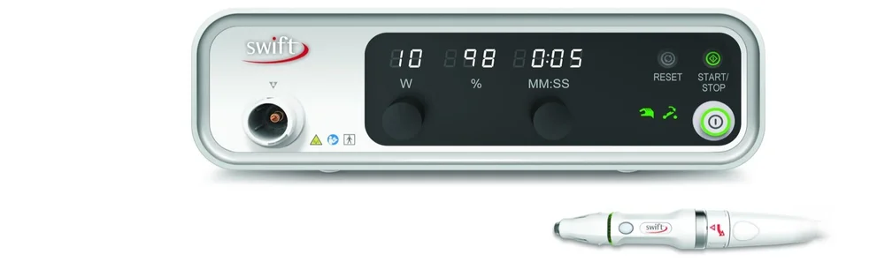 The SWIFT microwave generator and applicator used at JS Podiatry